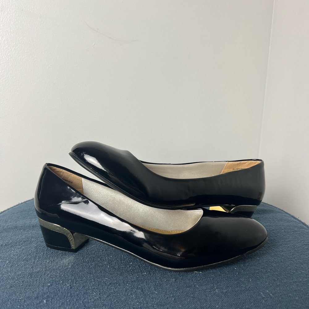 Classique Glossy Black Heels Pumps Women's 9.5